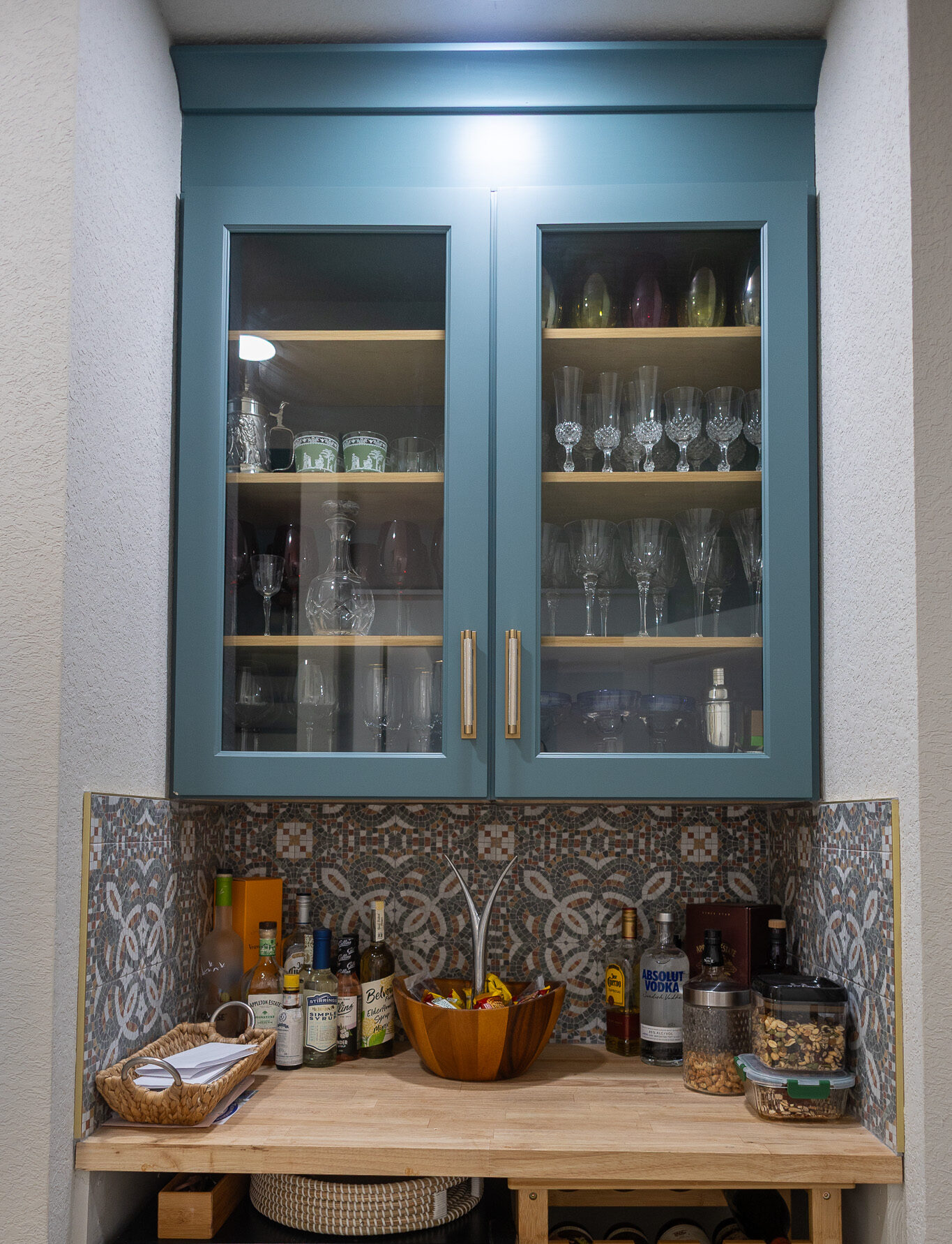 The bar cabinets - “Fairy Green” shaker